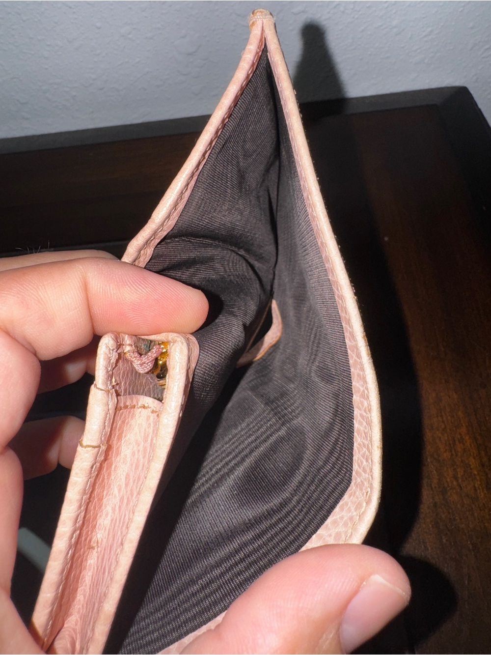 Gucci Light Pink Marmont Pebbled Leather Wallet with Gold GG - Picture 11 of 11